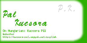 pal kucsora business card